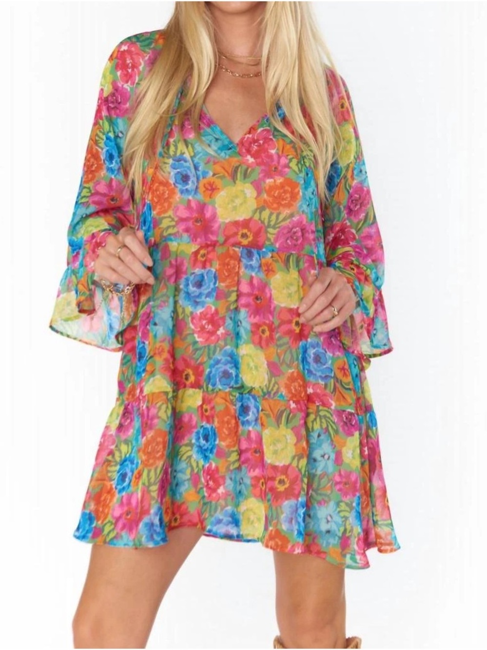 Show Me Your Mumu Women’s Viola Mini Dress In Bright Floral Soiree
